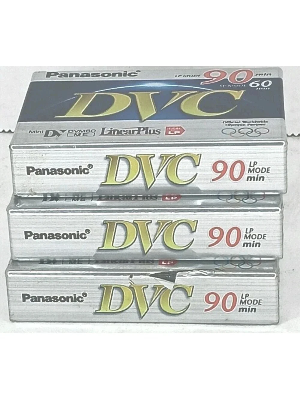 Sealed New Lot Of 3 Panasonic DVC 60 Mini DV Tape Cassette LP90 - AY-DVM60FF